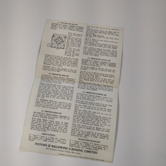 Vintage Patons Knitting & Crochet Instructions 60's hippie Headbands & Belts - Picture 3 of 4